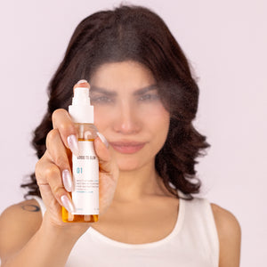 Spraying Good to Glow Face Mist to refresh and nourish skin